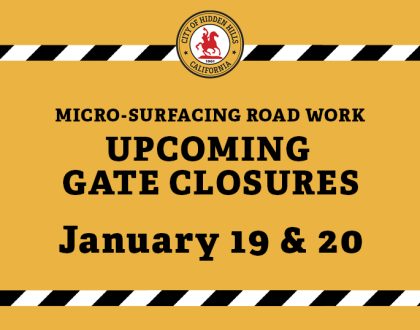 Upcoming Gate Closures — Road Micro-Surfacing Project