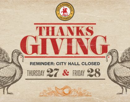 Happy Thanksgiving – Reminder: City Hall Closed